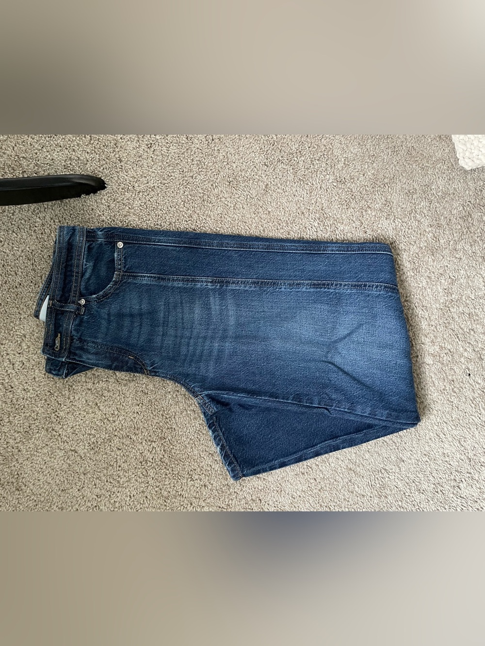 LOFT Dark Blue Boot-Cut Stretch Jeans
